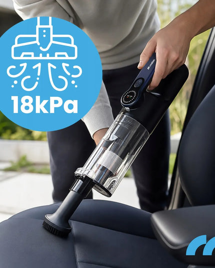 MalTec CYCLONE-150 belaidis rankinis dulkių siurblys ir pūstuvas, skirtas automobiliui, su priedais