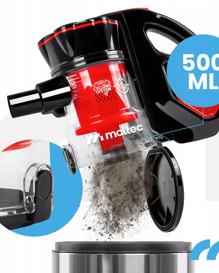 Maltec Vertical turbo cyclone cikloninis vertikalusis ir rankinis dulkių siurblys, 600 W, be maišelio