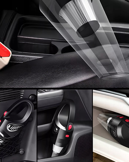RETOO galingas rankinis automobilinis dulkių siurblys 120W 12V su antgaliais