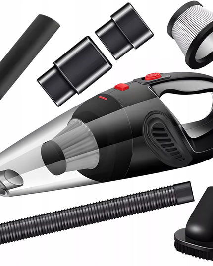 RETOO galingas rankinis automobilinis dulkių siurblys 120W 12V su antgaliais