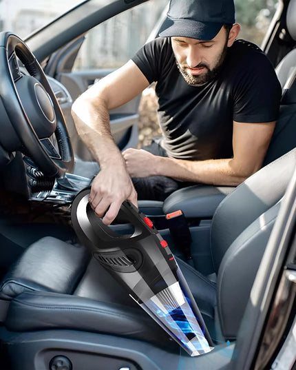 RETOO galingas rankinis automobilinis dulkių siurblys 120W 12V su antgaliais