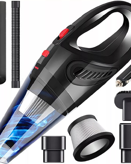 RETOO galingas rankinis automobilinis dulkių siurblys 120W 12V su antgaliais