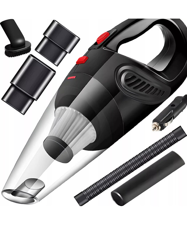RETOO galingas rankinis automobilinis dulkių siurblys 120W 12V su antgaliais