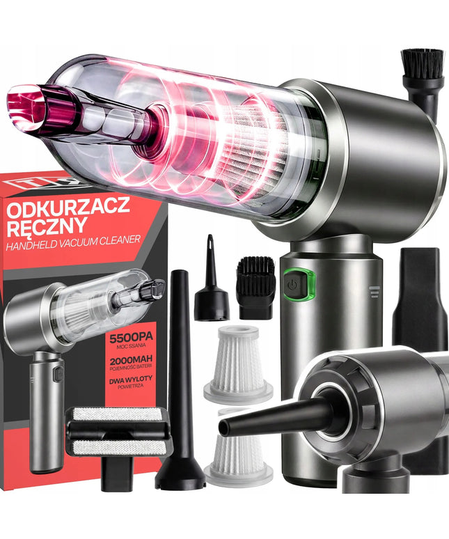 RETOO belaidis akumuliatorinis rankinis dulkių siurblys automobiliui 3 viename, 120 W
