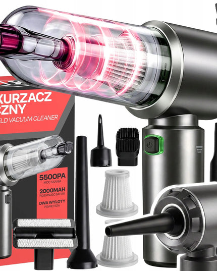 RETOO belaidis akumuliatorinis rankinis dulkių siurblys automobiliui 3 viename, 120 W