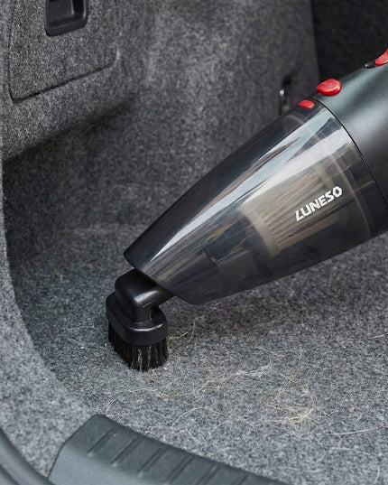 Galingas laidinis rankinis automobilinis dulkių siurblys „Luneso“ 12 V, 120 W, su HEPA filtru