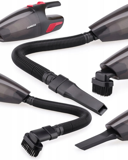 Galingas laidinis rankinis automobilinis dulkių siurblys „Luneso“ 12 V, 120 W, su HEPA filtru