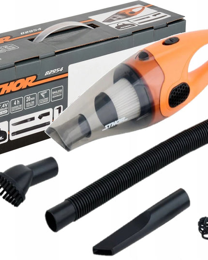 „STHOR 82954“ belaidis cikloninis automobilinis dulkių siurblys su HEPA filtru, 2 Ah, 80 W