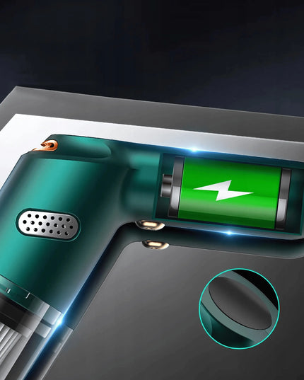 „Luneso QL-101“ belaidis rankinis automobilinis dulkių siurblys, 120 W, USB-C