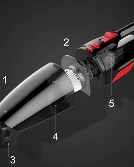 Luneso 120W belaidis automobilinis rankinis dulkių siurblys su HEPA filtru