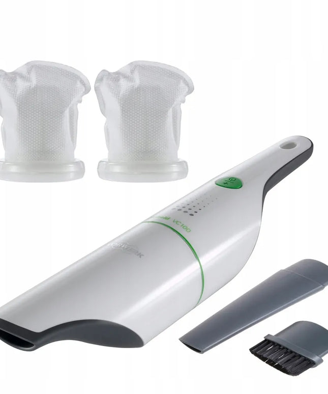 Vorwerk Kobold VC100 rankinis dulkių siurblys su filtrais ir antgalių rinkiniu