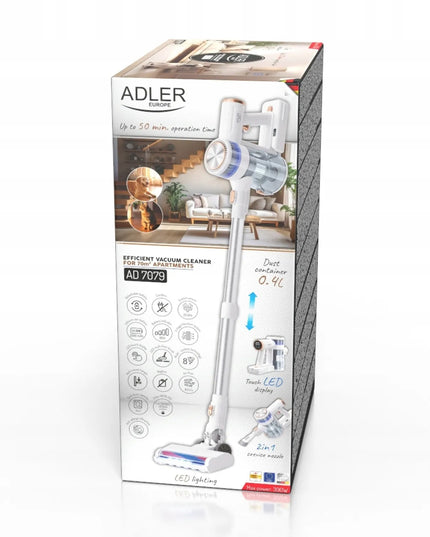 Vertikalusis dulkių siurblys ADLER AD7079, LED ekranas, 4 režimai, „Multi-Cyclone“, HEPA