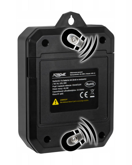 Ultragarsinis graužikų, pelių, kiaunių ir žiurkių baidytuvas automobiliui, USB, IP65