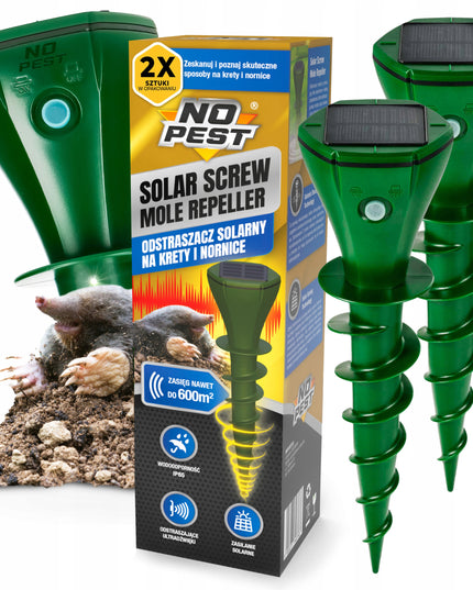 ATSTUMIAMASIS PRIETAISAS NUO KURMIŲ, PELĖNŲ, GYVATĖS, SAULĖS ENERGIJA VEIKIANTIS ATBAIDIKLIS (2 VNT.)