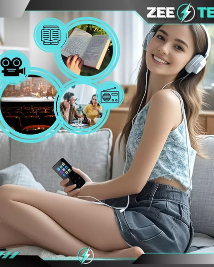 MP3 MP4 grotuvas 16 GB Bluetooth garsiakalbis radijas skaitytuvas diktofonas ausinės