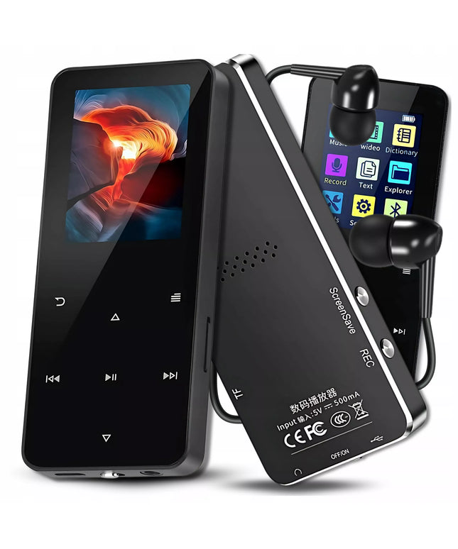 MP3 MP4 grotuvas 16 GB Bluetooth garsiakalbis radijas skaitytuvas diktofonas ausinės