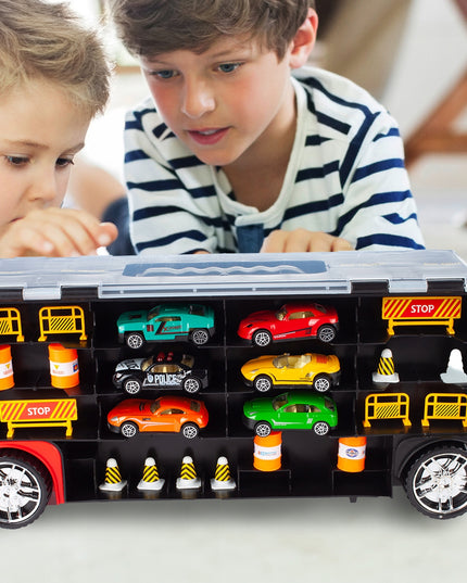 Didžiulis sunkvežimis autovežis su 6 automobilių paleidimo sistema, 55cm, žaisliniai automobiliai