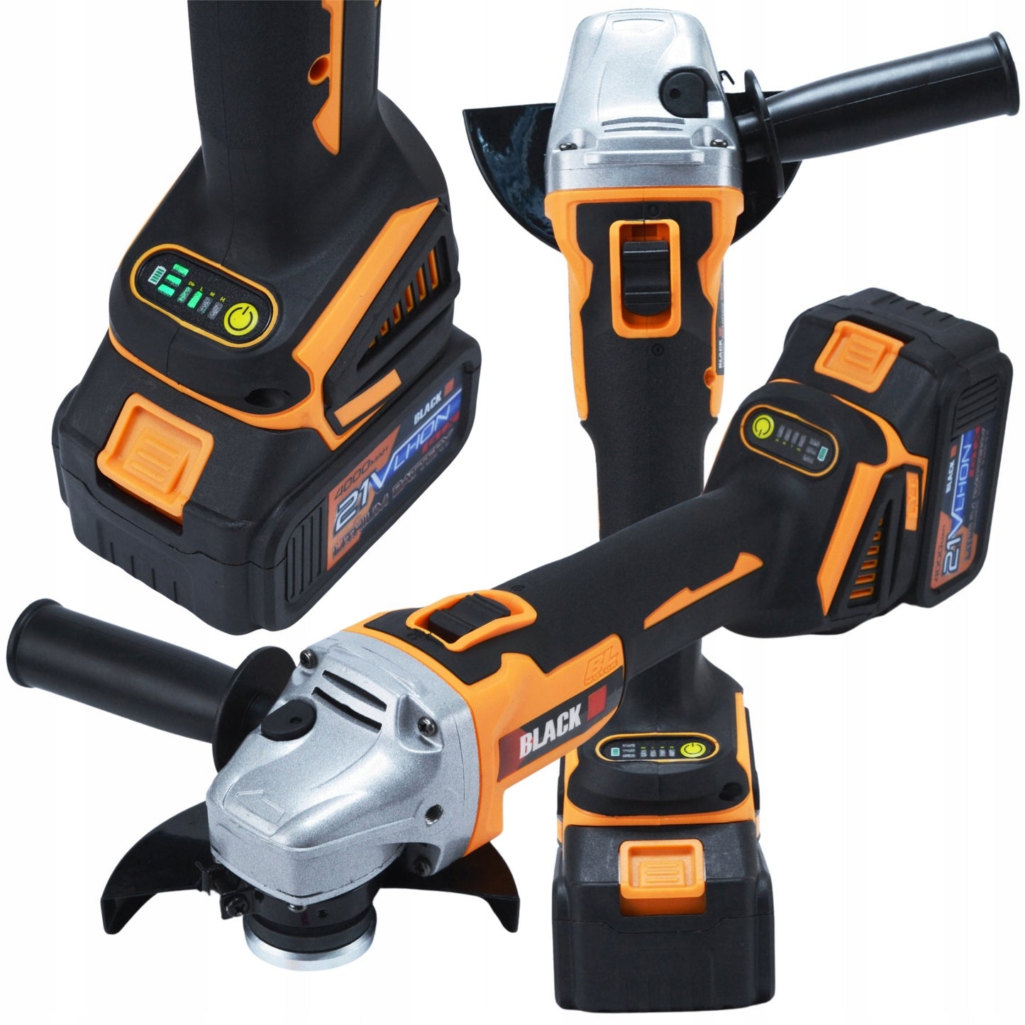 Didelis belaidžių įrankių rinkinys 3 x 4Ah 21V 4in1 Suktukas, Šlifuoklis, Gręžtuvas-atsuktuvas 3 akumuliatoriai