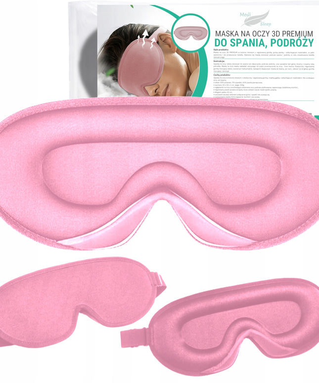 3D miego kaukė, tamsinanti, reguliuojama, aukščiausios kokybės