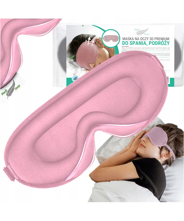 3D miego kaukė, tamsinanti, reguliuojama, aukščiausios kokybės