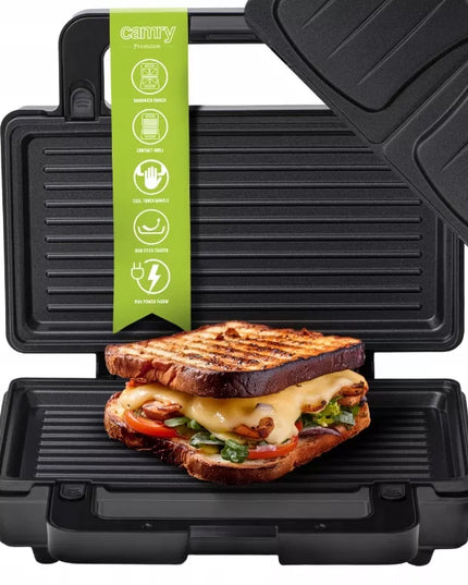 Sumuštinių kepimo aparatas 2in1 PANINI elektrinis grilis skrudintuvas 1400W NON-STICK
