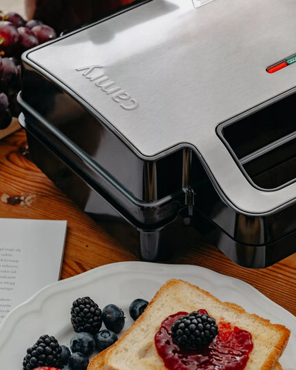 Sumuštinių kepimo aparatas 2in1 PANINI elektrinis grilis skrudintuvas 1400W NON-STICK