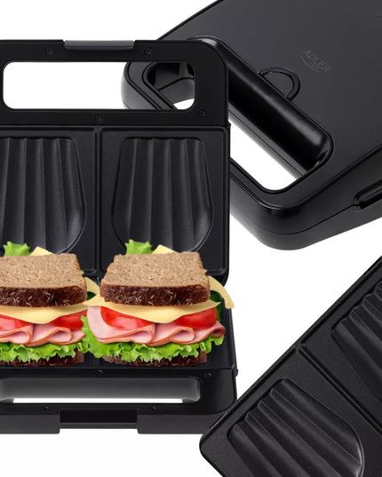 Sumuštinių kepyklė Adler AD3079 1200W grilis panini su nepridegančia danga