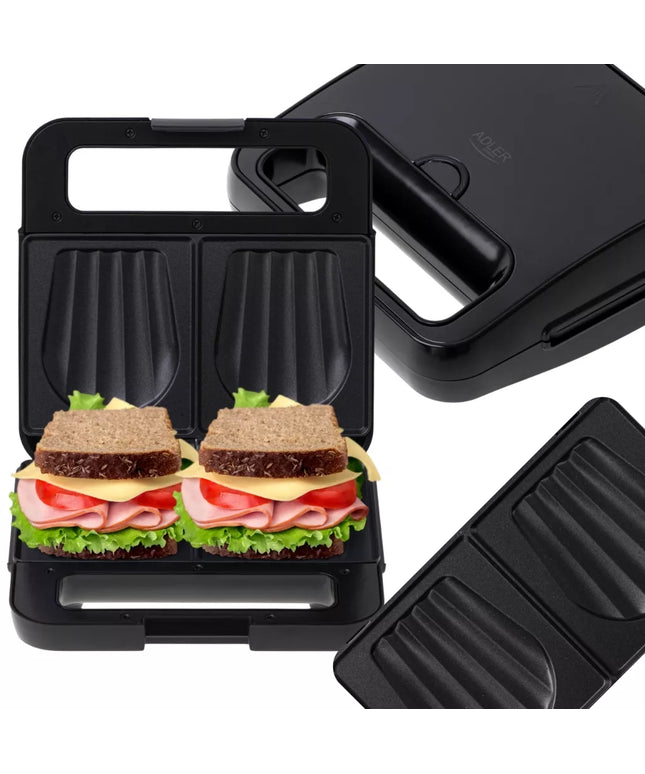 Sumuštinių kepyklė Adler AD3079 1200W grilis panini su nepridegančia danga