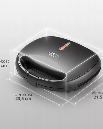 Riešutų formos sausainių kepimo aparatas Adler 3071, 12 formelių, 1200 W, neprideganti danga