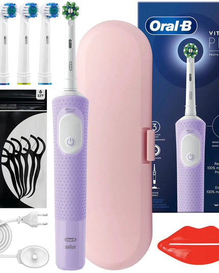 Elektrinis dantų šepetėlis Oral-B Vitality D103 Pro Lilac rinkinys
