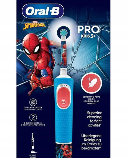 Elektrinis dantų šepetėlis vaikams Oral-B Pro Kids Spiderman