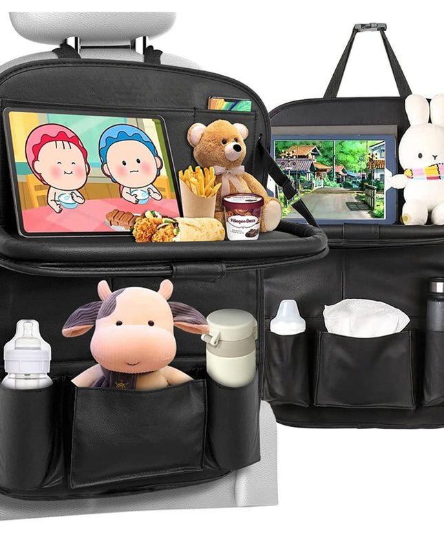 Automobilinis organizatorius galinei sėdynei, apsauga su staliuku/padėklu