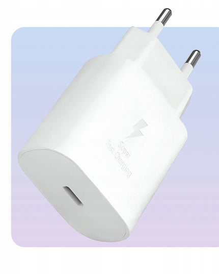 Originalus greitas įkroviklis SAMSUNG GALAXY 25W PD + Kabelis USB C tipo 1M