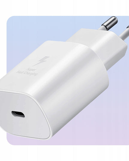 Originalus greitas įkroviklis SAMSUNG GALAXY 25W PD + Kabelis USB C tipo 1M