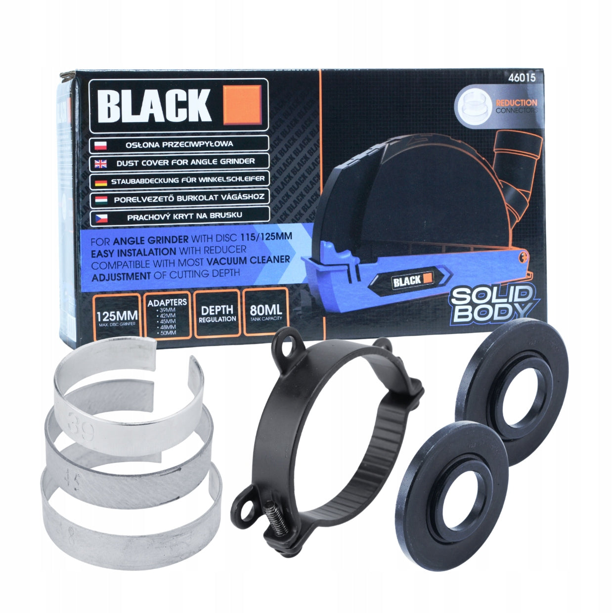 Dulkių apsauga kampiniam šlifuokliui, dulkių siurbimo, 125mm 115mm diskui
