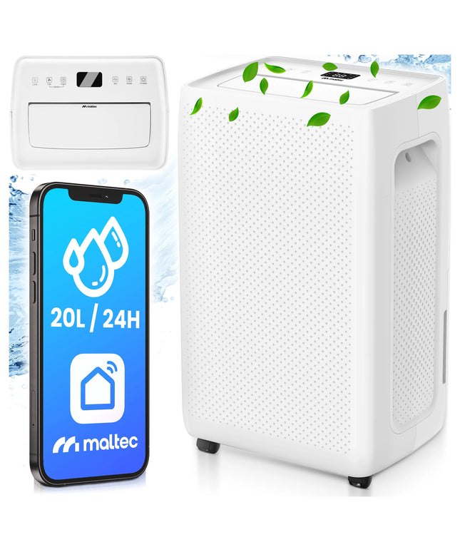 Oro sausintuvas 20L/24H drėgmės sugėriklis valytuvas WiFi higrostatas