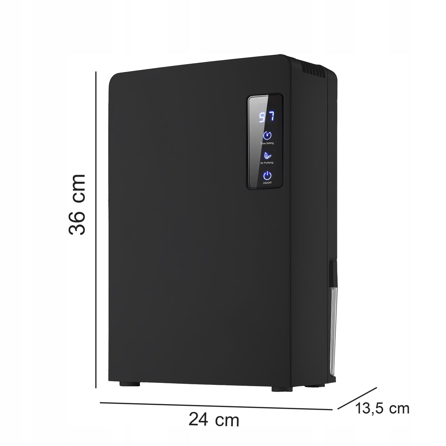 Oro sausintuvas 2200ml Tylus, Efektyvus Drėgmės Sugerėjas Laikmatis LCD LED