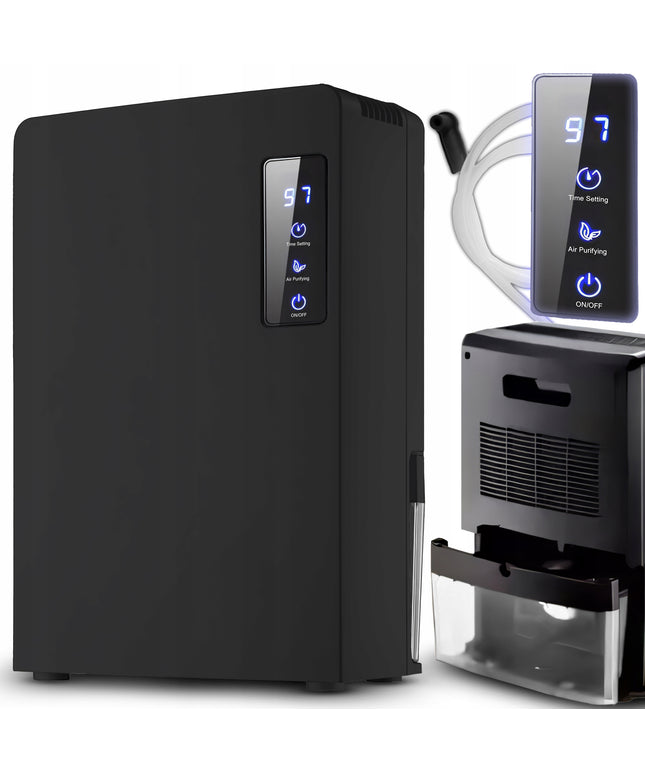 Oro sausintuvas 2200ml Tylus, Efektyvus Drėgmės Sugerėjas Laikmatis LCD LED