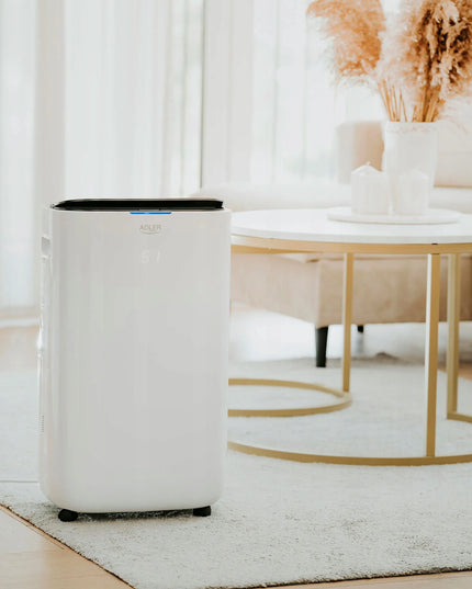 Automatinis oro sausintuvas Adler AD 7863 25l/24h 60m², drėgmės sugėriklis su laikmačiu ir filtrais