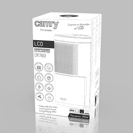 Automatinis oro sausintuvas Camry CR 7851, 10l/24h, WIFI, laikmatis