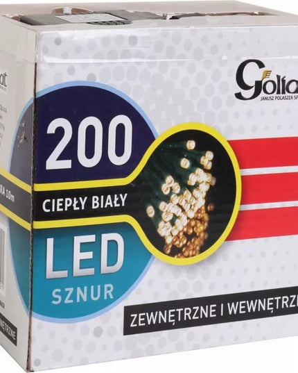 Kalėdinė eglutės girlianda 200 LED, šilta balta, IP44, lauko