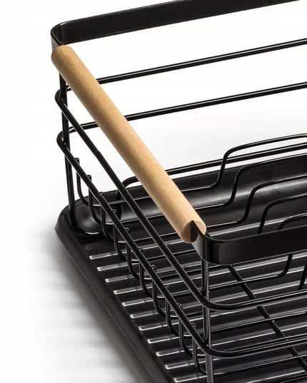 Didelė pastatoma indų džiovykla, lėkštėms, stalo įrankiams, juoda, metalinė XXL