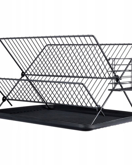 Dvigubo aukšto stovimas indų džiovintuvo/stalčiuko indams ir stalo įrankiams laikyti