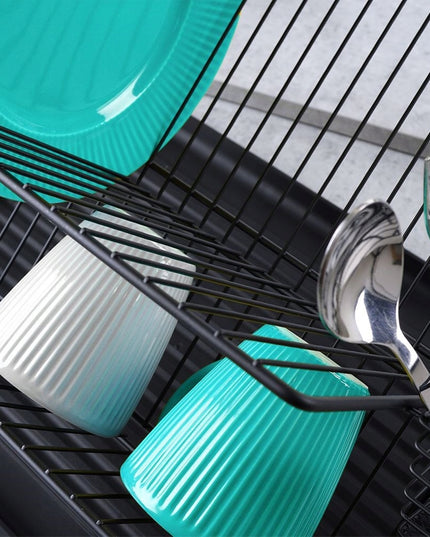 Dvigubo aukšto stovimas indų džiovintuvo/stalčiuko indams ir stalo įrankiams laikyti