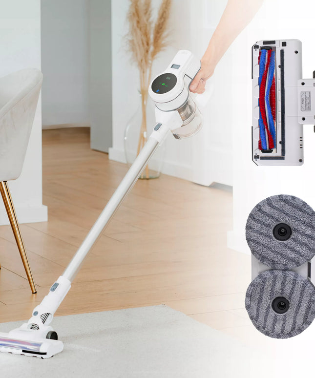 Adler AirForce 7064 2-in-1 belaidis vertikalus dulkių siurblys su plovimo funkcija ir LED apšvietimu