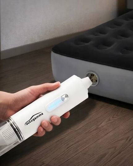 „Auto Gamma“ belaidis rankinis dulkių siurblys automobiliui ir namams, 90 W, baltas, su HEPA filtru