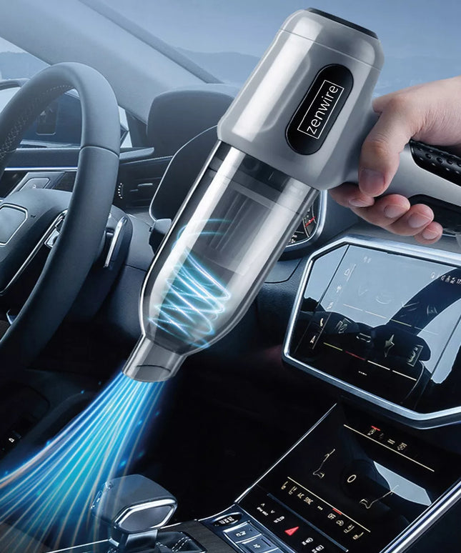 Belaidis rankinis automobilinis dulkių siurblys 2in1 pūstuvas suslėgtas oras