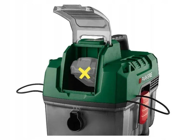 Akumuliatorinis siurblys-pūstuvas „Parkside PAWD“, 20 V, 60 W, 8 l