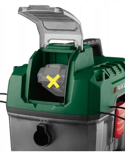 Akumuliatorinis siurblys-pūstuvas „Parkside PAWD“, 20 V, 60 W, 8 l
