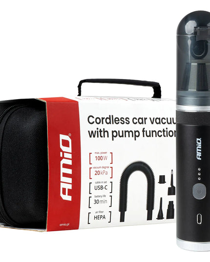 AMiO belaidis bešepetėlinis dulkių siurblys su pompos funkcija, 100 W, 20 kPa, USB-C